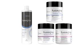 Fusion Frizz Kit 3 Máscaras 500 ml + Progressiva Orgânica 1 L