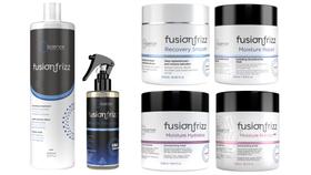 Fusion Frizz Kit 3 Máscaras + Miracle Recovery + Recovery Smooth 500 ml + Progressiva Orgânica 1 L