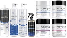 Fusion Frizz Kit Completo 7 Itens + Progressiva Orgânica 1 L