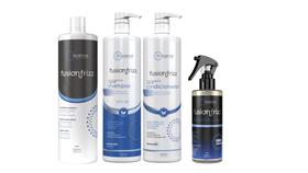 Fusion Frizz Shampoo 1 L + Condicionador 1 L + Miracle Recovery + Progressiva Orgânica 1 L