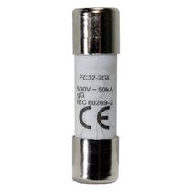 Fusível Cartucho 14,3x51mm 63A 500V Ultra Rápido Metaltex
