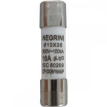 Fusivel Cartucho Porcelana Negrini 10,3X38 16,0A Cp 10X38/16 - Kit C/10