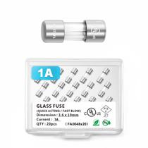 Fusível CHANZON 3,6 x 10 mm 1 A 125 V/250 V de ação rápida, 20 unidades
