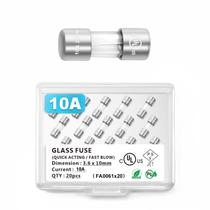 Fusível CHANZON F10AL 10A 3,6 x 10 mm de ação rápida, 20 unidades