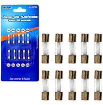 Fusível Eletrônico- Kit com 10 Fusíveis de Vidro Fusível Eletrônico- Kit com 10 Fusíveis de Vidro