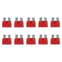 Fusivel Lamina Engate Medio 10A Vermelho Automotivo Kit com 10 Unidades Fusivel Lamina Engate Medio 10A Vermelho Automotivo Kit com 10 Unidades