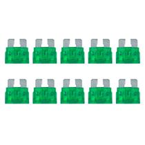 Fusivel Lamina Engate Medio 30A Verde 30Amperes Automotivo Kit com 10 Unidades
