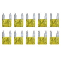 Fusivel Lamina Pequeno Mini 20A Amperes Amarelo Automotivo Kit com 10 Unidades Fusivel Lamina Pequeno Mini 20A Amperes Amarelo Automotivo Kit com 10 Unidades