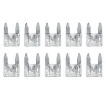 Fusivel Lamina Pequeno Mini 25A Amperes Transparente Automotivo Kit com 10 Unidades