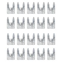 Fusivel Lamina Pequeno Mini 25A Amperes Transparente Automotivo Kit com 20 Unidades