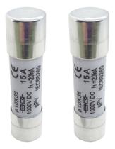 Fusível Solar Fotovoltaico Dc 10x38mm 15a 1000v - 2 Peças Fusível Solar Fotovoltaico Dc 10x38mm 15a 1000v - 2 Peças