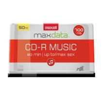 Fuso de música CD-R Maxell 700 MB/80 min, pacote com 50 Fuso de música CD-R Maxell 700 MB/80 min, pacote com 50