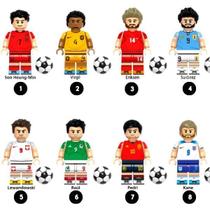 Futebol Brinquedo Copa Mundo Blocos Letsgo Kit 8 Bonecos Sb