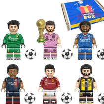 FUTEBOL Melhor Coleção Messi Miami Neymar Al Hilal 8 jogadores Blocos Montar Lestgo
