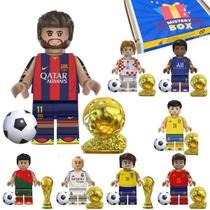 FUTEBOL Melhor Coleção Neymar e Cristiano Ronaldo 8 jogadores Blocos Montar Lestgo