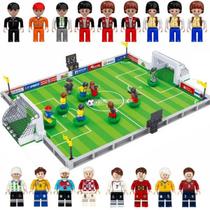 FUTEBOL Melhor Estádio Campo com 17 bonecos 315 peças Blocos Montar Letsgo Brinquedo Jogo Geek