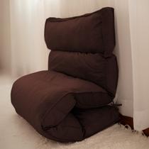 Futon Almofada Dobrável de Espuma Solteiro 70x170x12cm Cor:Marrom Futon Almofada Dobrável de Espuma Solteiro 70x170x12cm Cor:Marrom