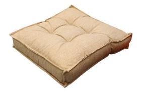 Futon Alto Linho Twist Cáqui - 45x45cm