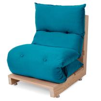 Futon de Espuma Almofada Dobrável Solteiro Azul Turquesa 170x60cm - BF Colchões