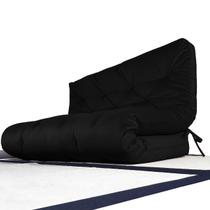 Futon Sofa Cama King SEM BASE DE MADEIRA 1,60m x 1,90m Preto