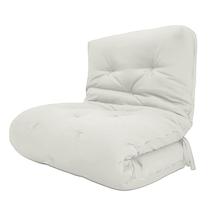 Futon Solteiro Dobrável Oriental Confort Plus Branco Off Acquablock