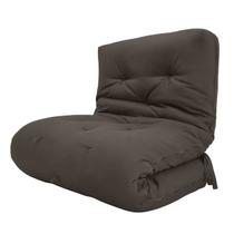 Futon Solteiro Dobrável Oriental Confort Plus Chumbo Acquablock