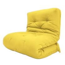Futon Solteiro Oriental D28 Dobrável Acquablock Amarelo