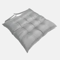 Futton Cinza 40x40cm Futon P/ Cadeiras Almofada Decoração Assento Pallets 40x40cm Futton Cinza 40x40cm Futon P/ Cadeiras Almofada Decoração Assento Pallets 40x40cm