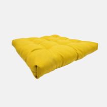 Futton Mostarda 40x40cm Futon Para Cadeiras Pallets Decoração Almofada