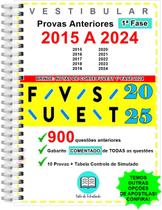 Fuvest 1ª Fase Provas 2015 a 2024 Gabarito Comentado