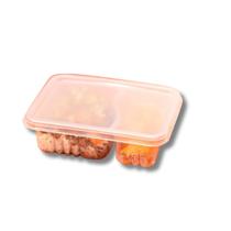 G-321-2D Pote Retangular 475ml. C/ 2 Divisórias P/ Marmita Fit Freezer Micro-ondas C/ 100 Un. (Galvanotek)