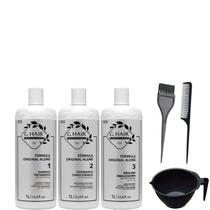 G.Hair Escova Progressiva Alema Kit 3x1000ml
