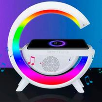 G Rgb Luminaria Caixa Som Carregador Indução Lanç Bluetooth
