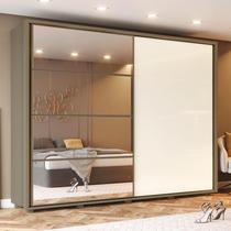 G. Roupa Cavic 02 Pts. Deslizantes C/ Espelho Duna/Off White G. Roupa Cavic 02 Pts. Deslizantes C/ Espelho Duna/Off White