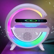 G-Speaker Bluetooth Smart Station A Luminária Sonora de Qualidade e Design Sofisticado com Carregador Integrado, luz noturna, Multifuncional 5 em 1