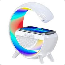 G speaker luminária carregador celular indução - texplanet cor branca