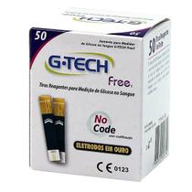 G-Tech Tiras Reagentes Para Medição De Glicose Free 50 Tiras