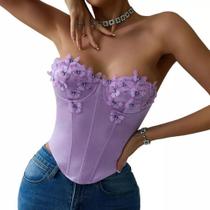 G0115-Blusa Festa Luxo Corpete Mini Borboletas Colado Novo 4s2204 G0115-Blusa Festa Luxo Corpete Mini Borboletas Colado Novo 4s2204