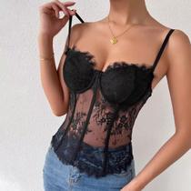 G0310-Blusa Top Cropped Balada Corselet Corpete Renda Bordado 376s G0310-Blusa Top Cropped Balada Corselet Corpete Renda Bordado 376s