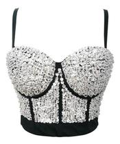 G0603-Blusa Top Cropped Corpete Festa Balada Bordado Luxo 469s