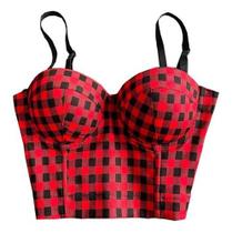 G0701-Top Cropped Festa Balada Corset Feminina Palheta Bojo Xadrez G0701-Top Cropped Festa Balada Corset Feminina Palheta Bojo Xadrez