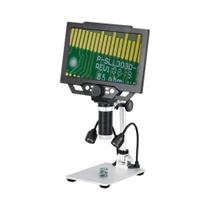 G1600 Microscópio Eletrônico Digital, Trinocular Amplificação Contínua Magnifier, 9 ", 12MP, 1-1600X