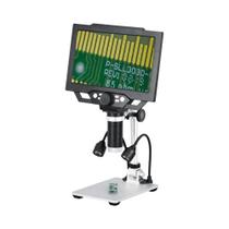 G1600 Microscópio Eletrônico Digital, Trinocular Amplificação Contínua Magnifier, 9 ", 12MP, 1-1600X