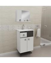 Gaam Conj Essenza 50cm C/pes Branco/marrom