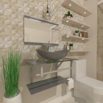 Gab. Vidro Reto L60Co Ppq Prata Gab. Vidro Reto L60Co Ppq Prata