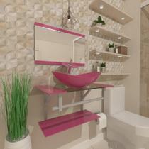 Gab. Vidro Reto L60Co Ppq Rosa