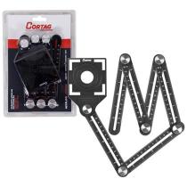 Gabarito Angular Multifuncional Metálico Cortag Medidor de Ângulos Profissional