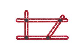 Gabarito Angular Plástico Multifunção Vermelho e Preto
