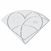 Gabarito Anjo patchwork fuxico régua molde 19 x 13 acrilico
