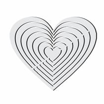 Gabarito Coração patchwork fuxico régua molde acrilico Gabarito Coração patchwork fuxico régua molde acrilico